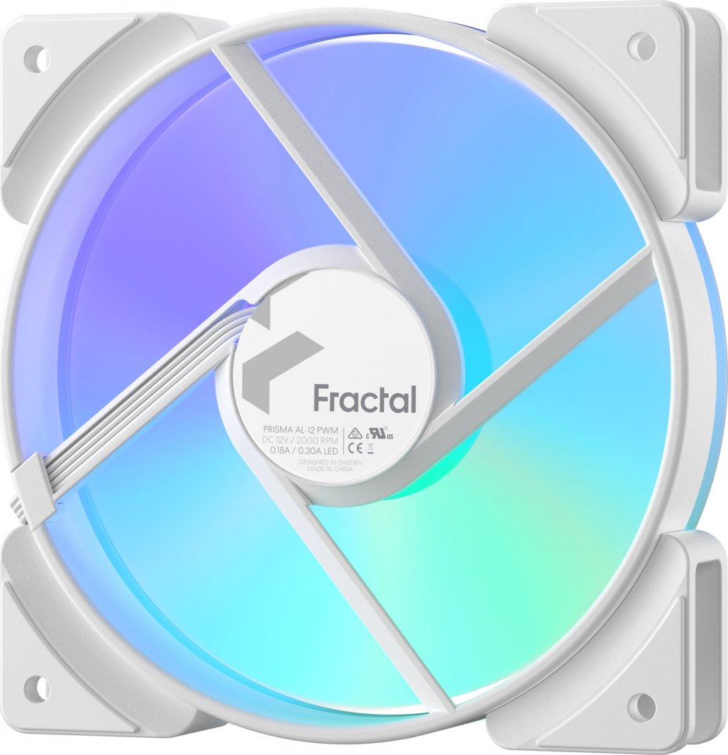 Ftohës Fractal Design Prisma AL-12 PWM (FD-FAN-PRI-AL12-PWM-WT), 120 mm