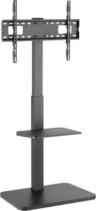 Qendër TV dyshemeje Equip 830353, 37"-75", çelik dhe dru, e zezë