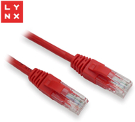 Kabllo rrjeti LYNX UTP Cat5e, 0.3m, set 10 copë, e kuqe
