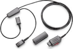 Адаптер за обука Plantronics Y Splitter 2701903, конекција QD, за 2 слушалки, црн
