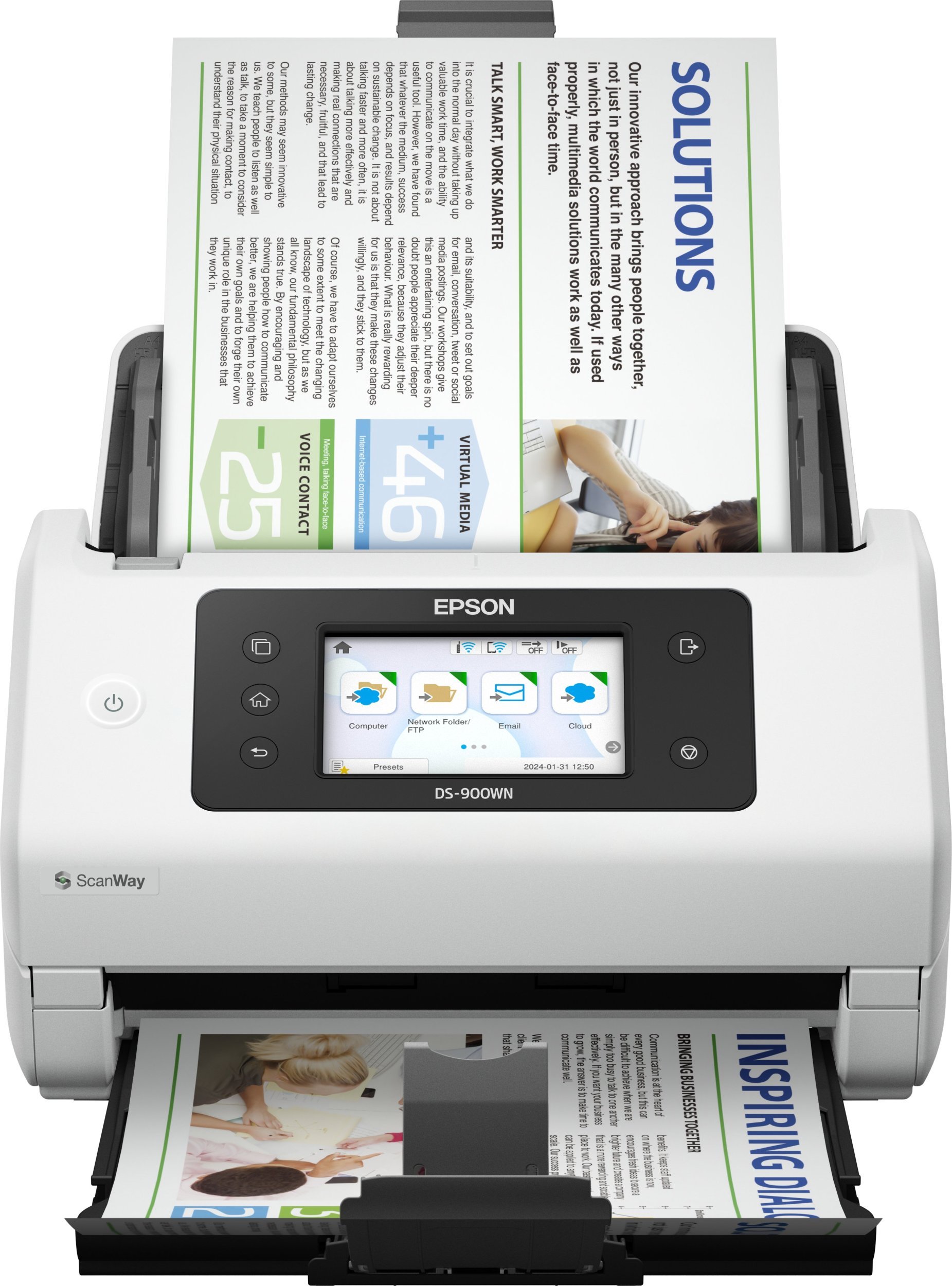 Skaner dokumentesh Epson WorkForce DS-900WN, 600 x 600 DPI, A4, i bardhë