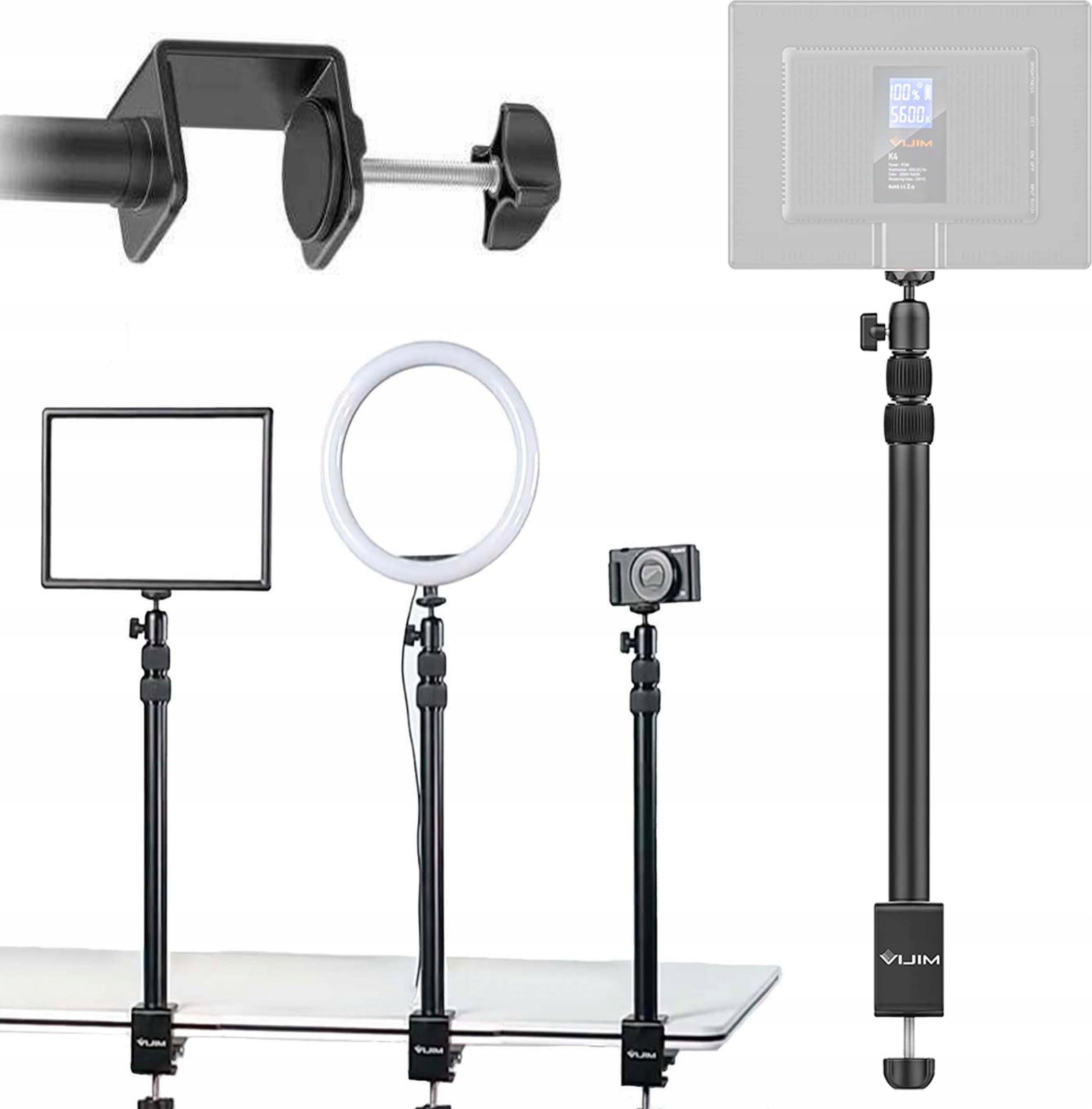 Mbajtëse tavoline për studio Ulanzi LS01, lartësi 37 96 cm, ngarkesë 1.5 kg, e zezë