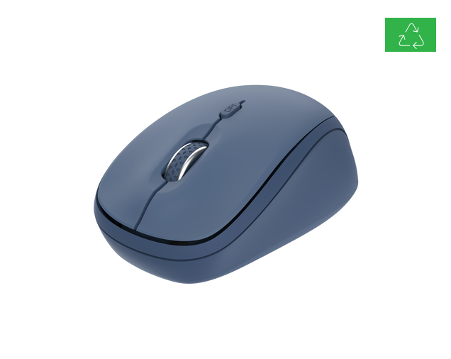 Maus Trust Yvi+, wireless RF dhe Bluetooth, 1600 DPI, i zi
