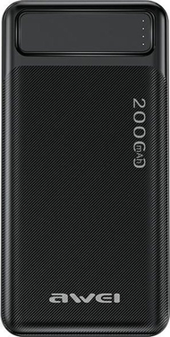 Powerbank Awei P6K, 20000mAh, me dalje USB të shumëfishta, i zi