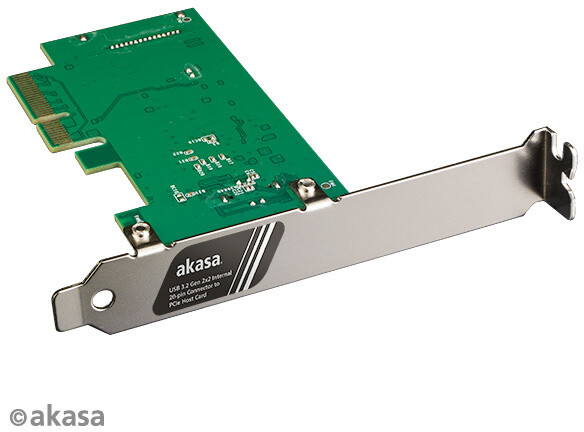 Kartë zgjerimi Akasa USB 3.2 HOST, 20Gbps lidhës i brendshëm USB 3.2 Gen 2x2 20-pin në PCIe Host Card
