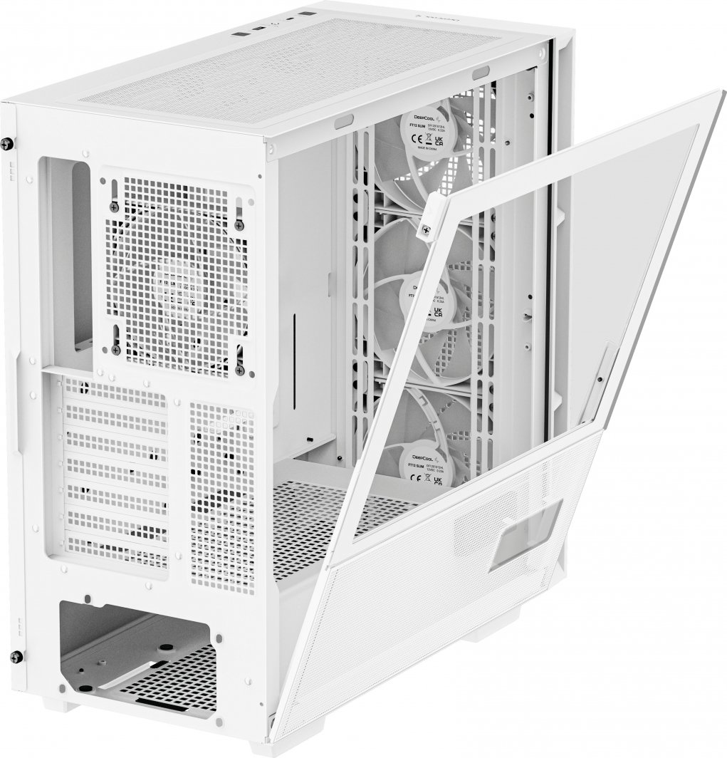 Kasë PC Deepcool CH560 ARGB Digital, ATX, panel xhami të temperuar, e bardhë