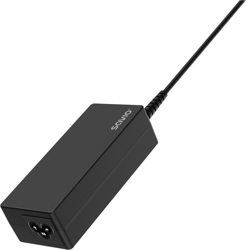 Karikues universal Savio ZA-01, AC, për laptop dhe smartphone, i zi