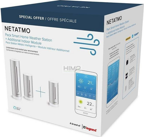 Set stacion moti Netatmo, me modul shtesë, NBU-NWS-NIM-EU