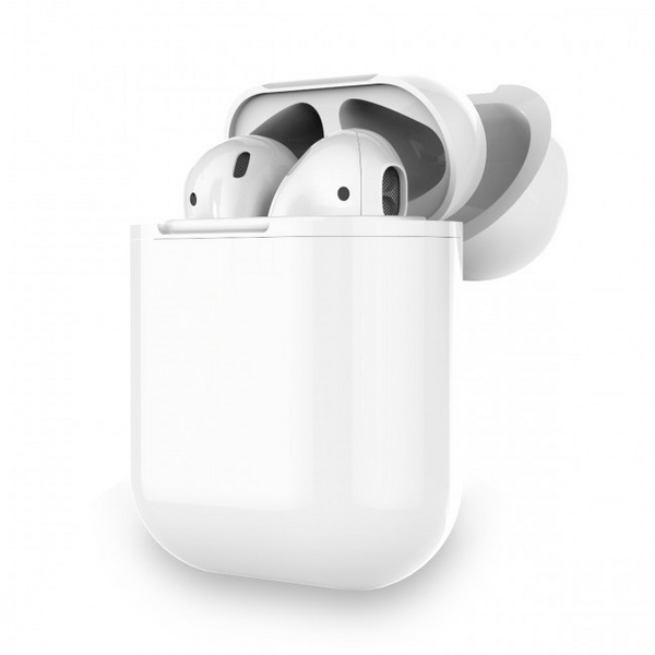 Adapter Smart LAB.C për kuti të Apple AirPods, me mbështetje për karikimin wireless, i bardhë