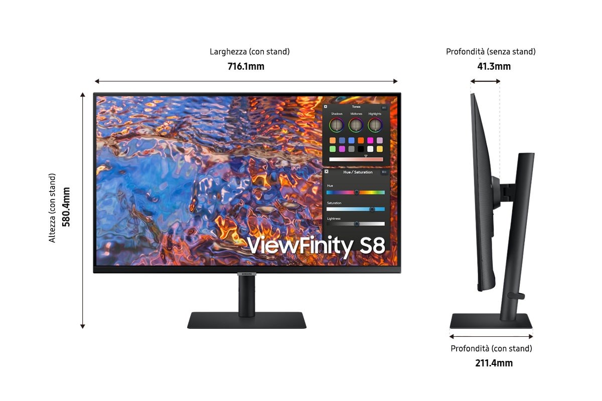 Monitor Samsung LS32B800PXU computer, 32", 3840 x 2160, i zi