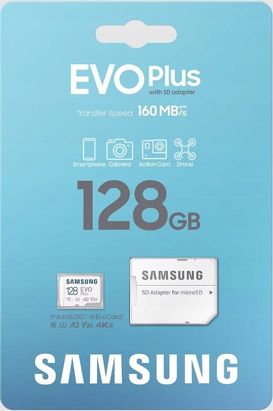Karta memorie Samsung EVO Plus 2024 MicroSDXC, 128GB, Class 10, UHS-I/U1, A1, V10 (MB-MC128SA/EU)