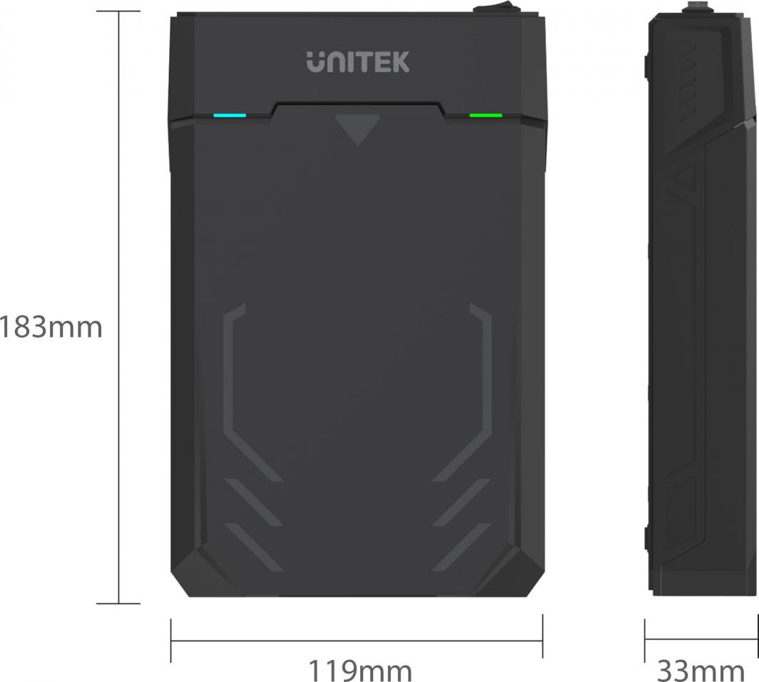 Përshtatës Unitek USB 3.0 - 2.5 "/ 3.5" HDD / SSD SATA III, i zi
