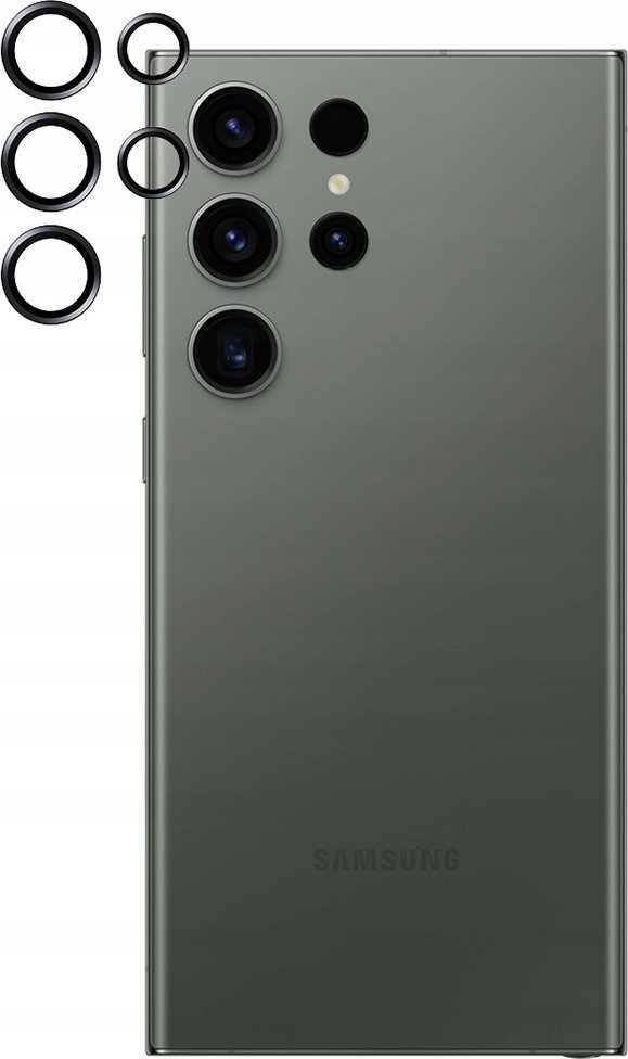 Mbrojtës kamere PanzerGlass Hoops Samsung Galaxy S24 Ultra, set rrathësh, i zi