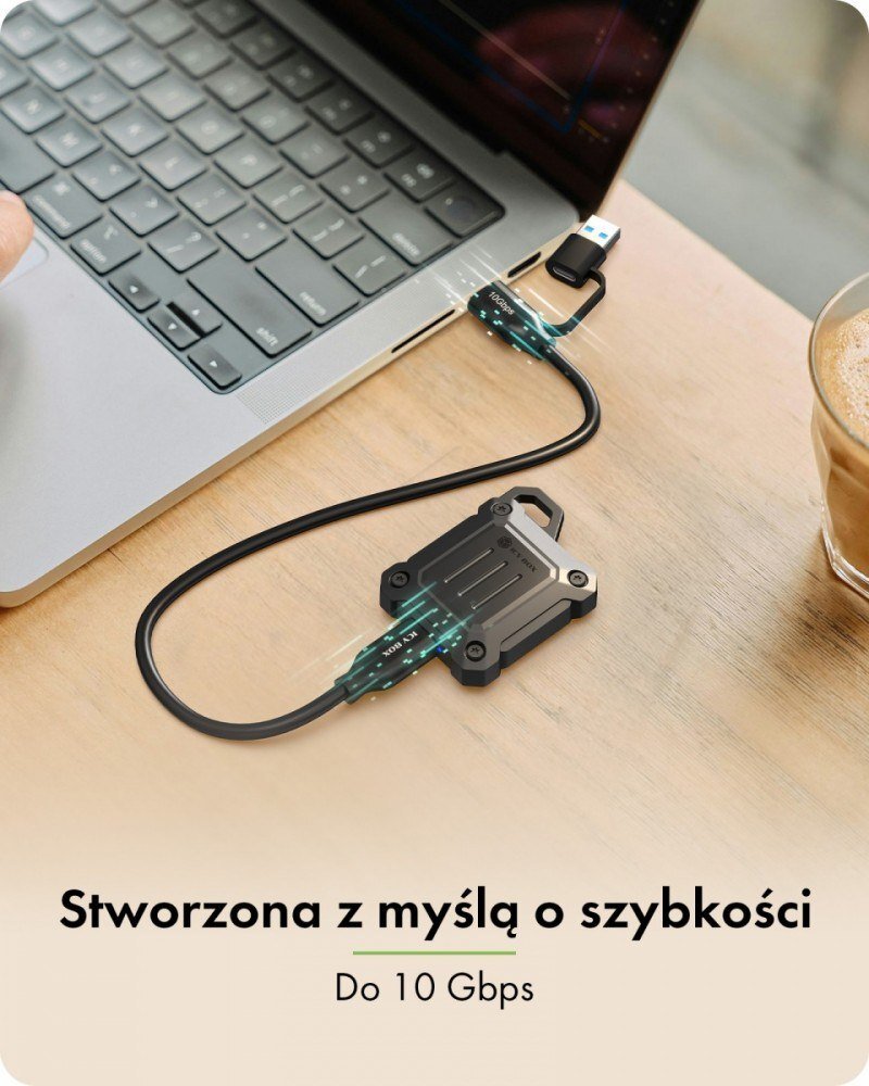 Надворешно куќиште за SSD ICY BOX Mini M.2 NVMe, USB 3.2 10 Gbps, црно