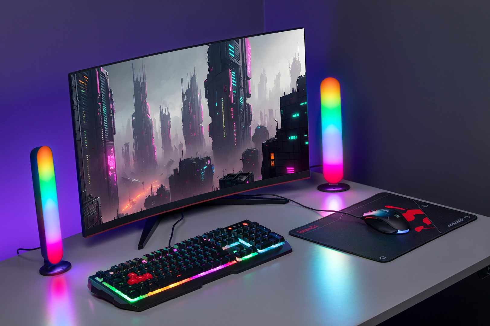 Set tastierë dhe maus A4TECH Bloody B1700, 6000 DPI, USB, i zi