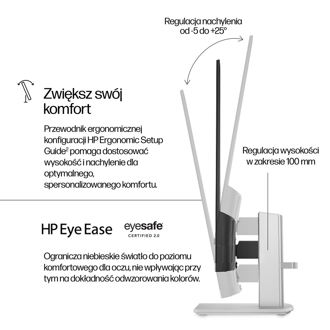 Monitor HP LED, 27", 1920 x 1080, 100 Hz, i argjendtë
