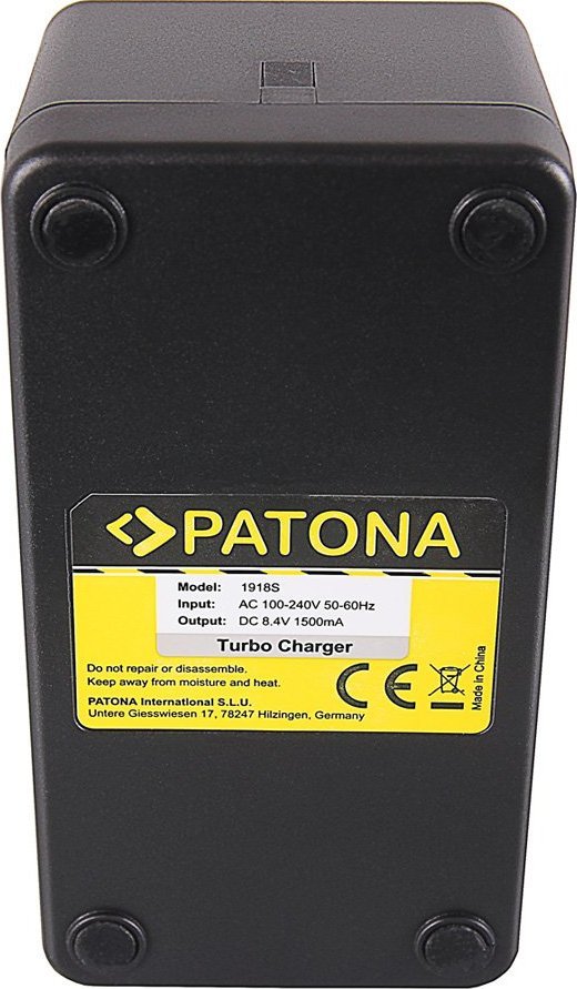Karikues kartele Patona Turbo Charger, për bateri Sony NP-F550, i zi