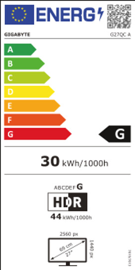 Monitor GIGABYTE G32QC A - LED, 27''