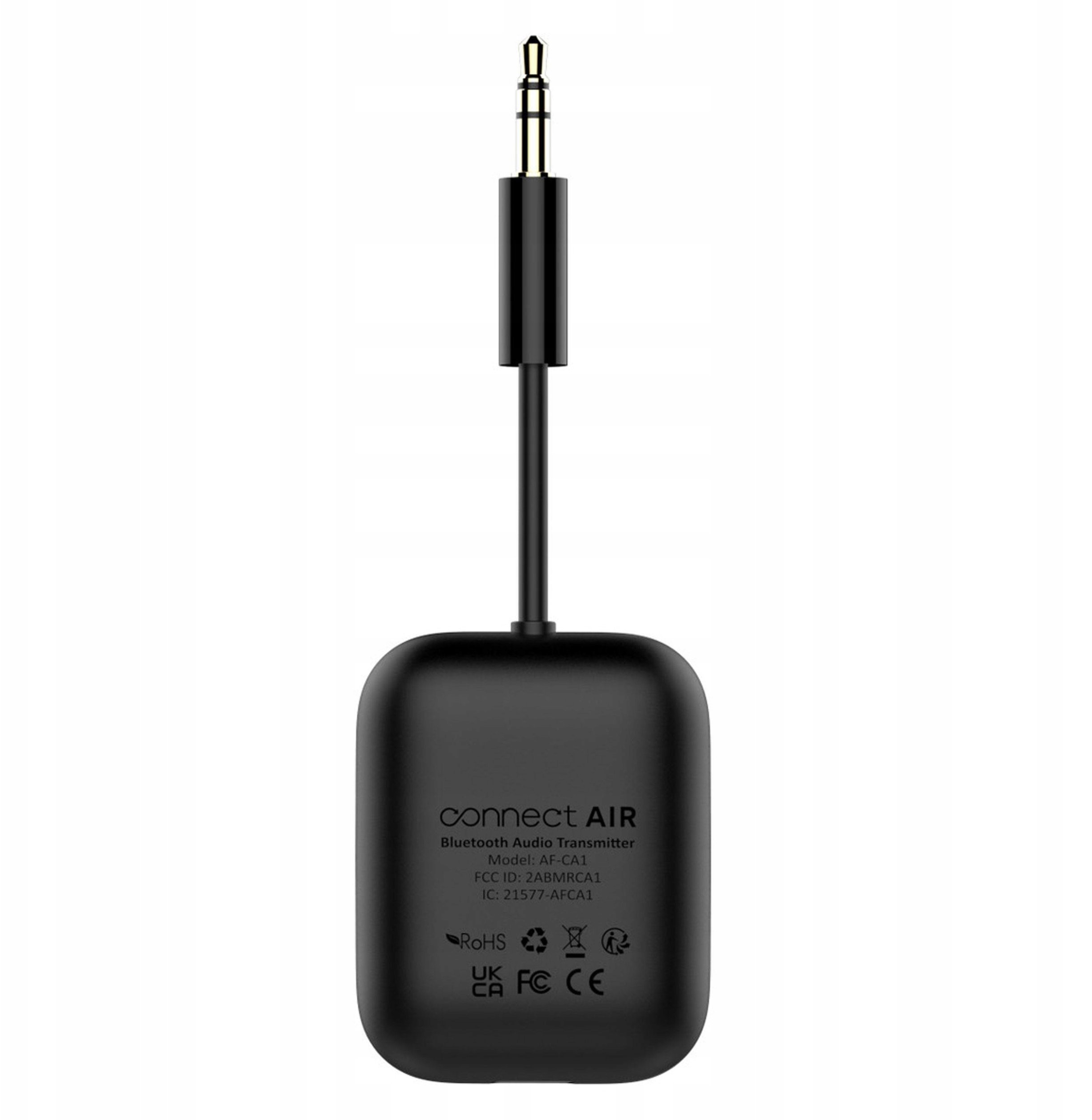 Adapter audio Bluetooth Mee Audio Connect Air, për avion, mbështet deri 2 kufje, i zi