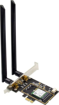 Картичка за мрежа Ви-Фи Microconnect MC-PCIE-INT7260DUAL, 3000 Mbit/s, со Блутут, црна