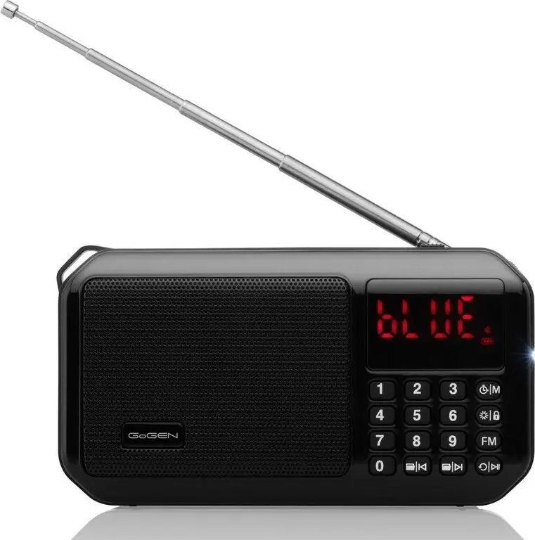 Radio portative Gogen FMP 125 BTB, 3W, Bluetooth, e zezë