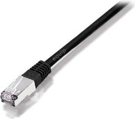 Kabllo rrjeti EQUIP Patchcord C5e, SF/UTP (705910), e zezë, 1 m