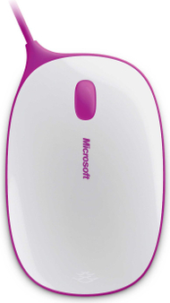 Mi kompjuteri Microsoft Express Mouse, me kabllo, BlueTrack, i bardhë rozë