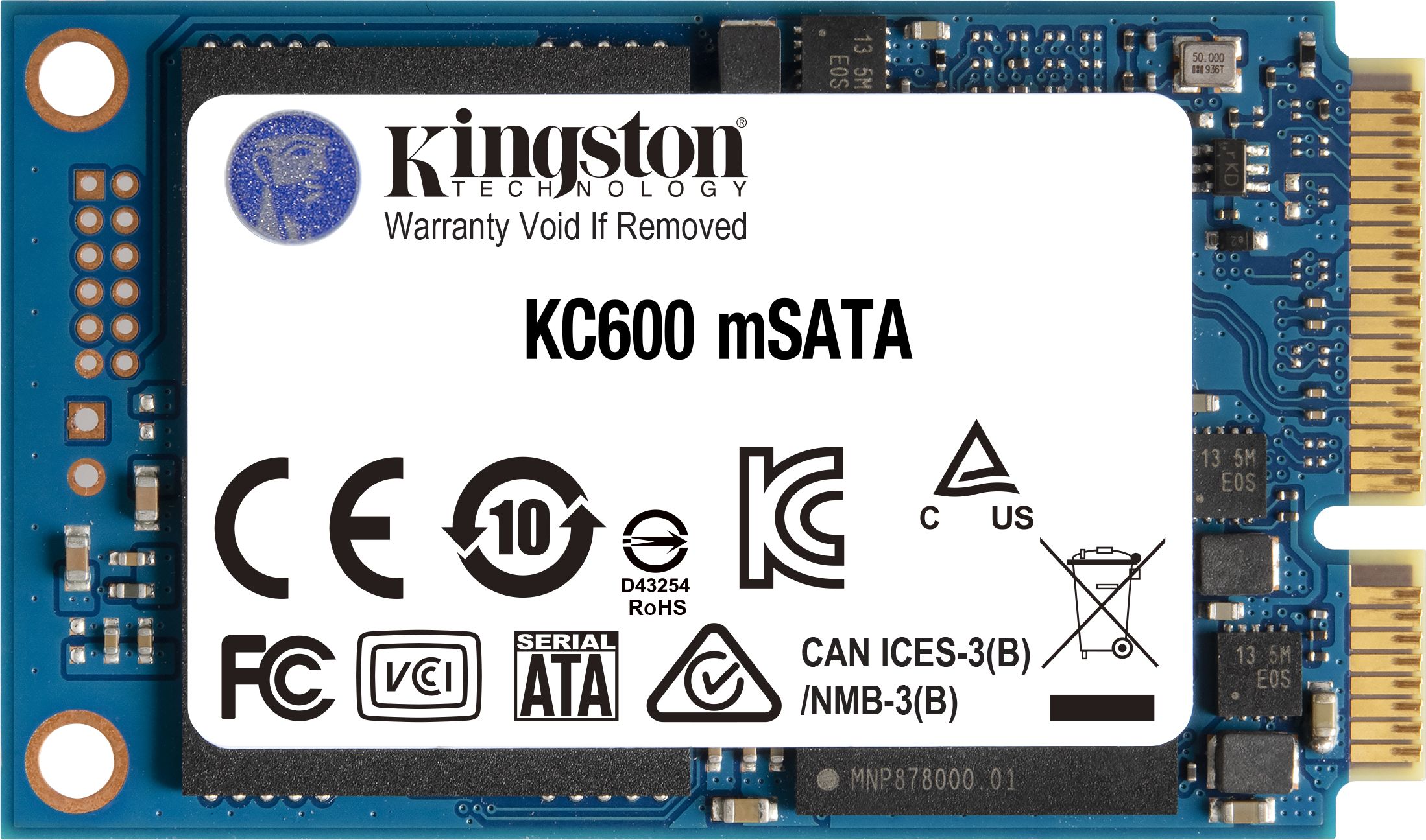 Disk SSD Kingston, KC600, 256 GB, mSATA SATA III SSD