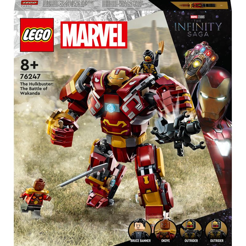 Set LEGO Marvel Hulkbuster Battle of Wakanda 76247, 385 pjesë, mbi 8 vjeç