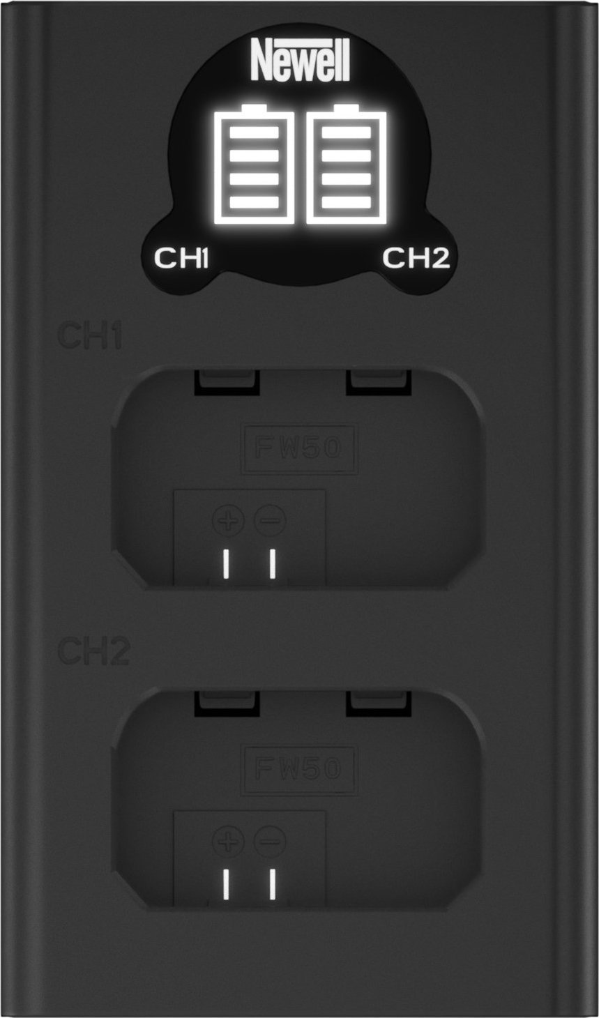 Set bateri me karikues Newell DL-USB-C, 2x NP-FW50, për Sony