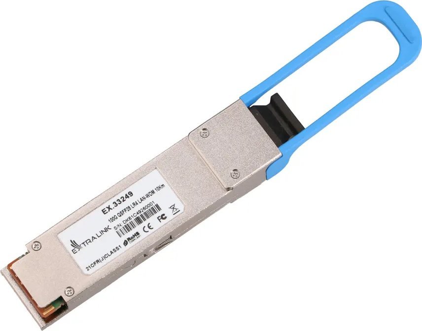 Modul transceiver Extralink QSFP28, 100 Gbit/s, 10 km, single mode, duplex LC