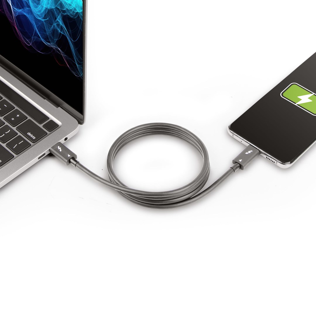 Kabllo Thunderbolt 4 StarTech.com, 3ft, 40Gbps, 100W, e zezë