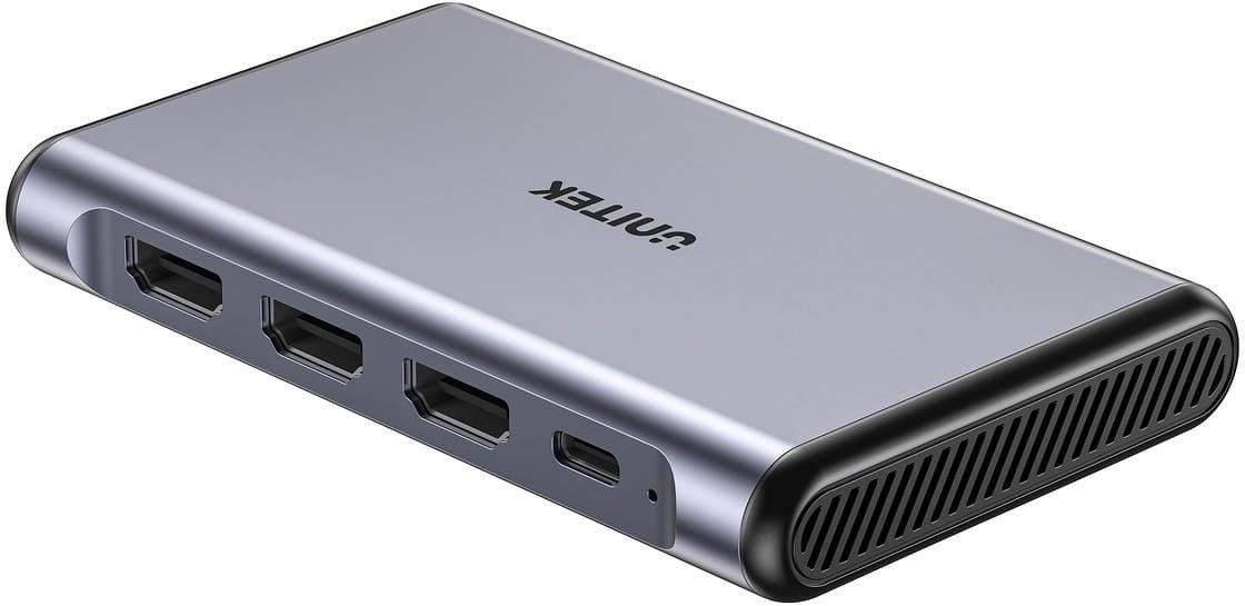 Kartë kapjeje video Unitek 4K 60Hz, USB C, Dual HDMI Loop Out, gri