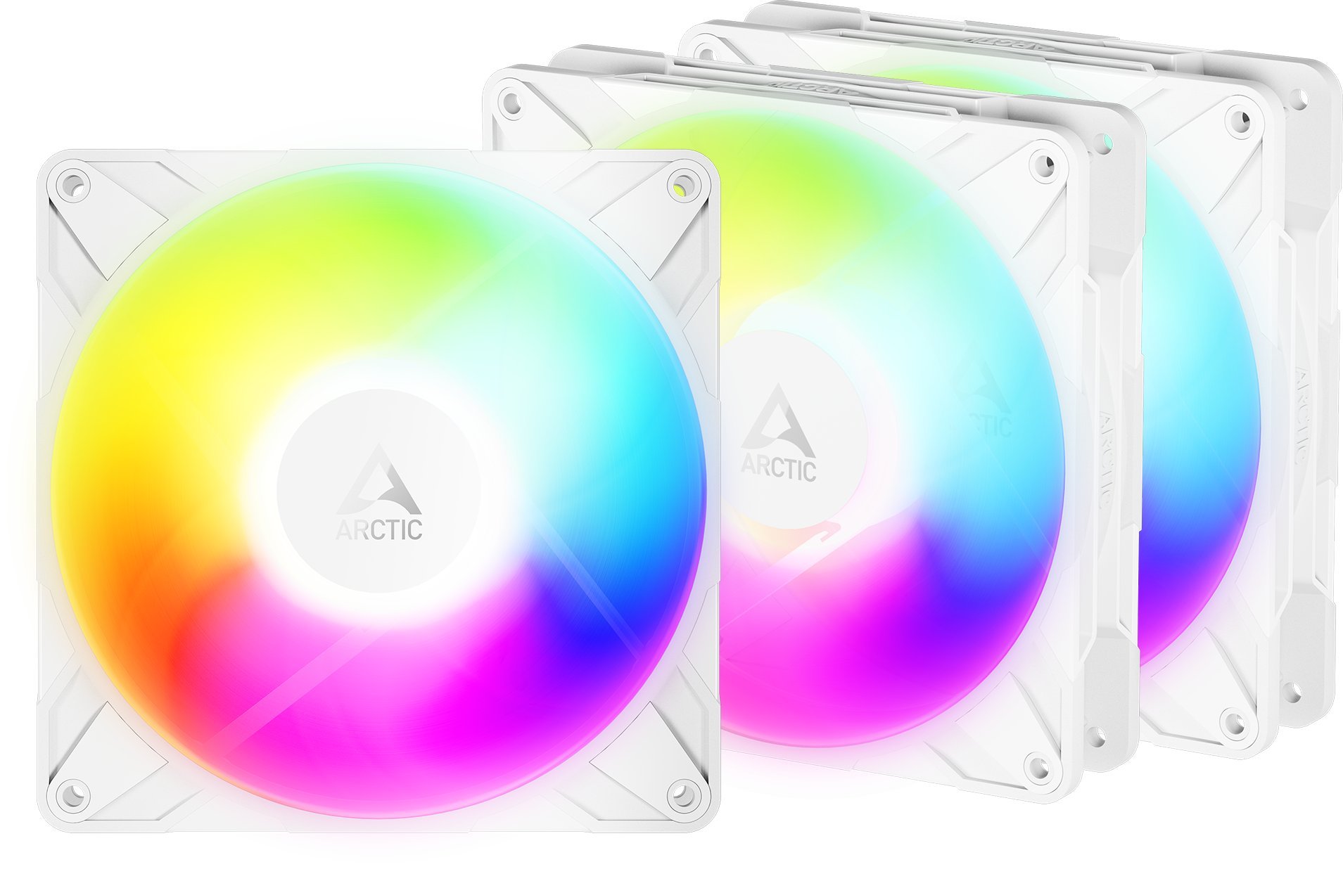 Ventilator PC Arctic P14 Pro Reverse, 140mm, aRGB PWM, i bardhë set 3 copë