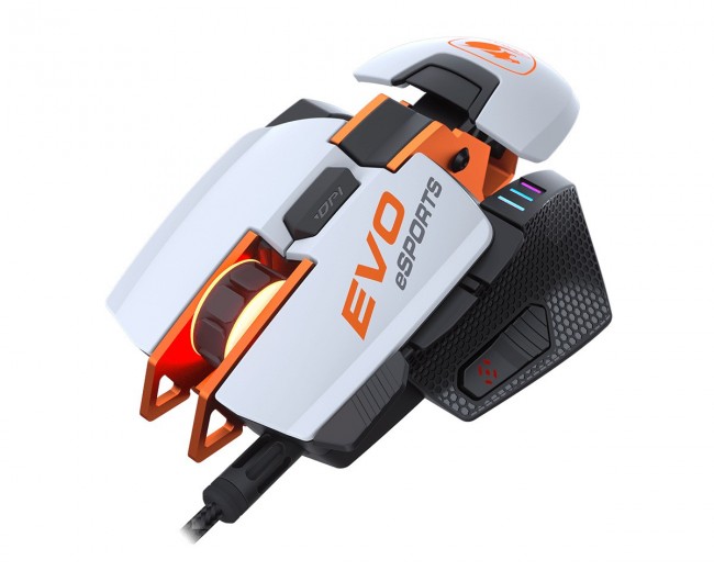 Maus gaming Cougar 700M Evo eSPORTS, 16000 dpi, RGB, i bardhë