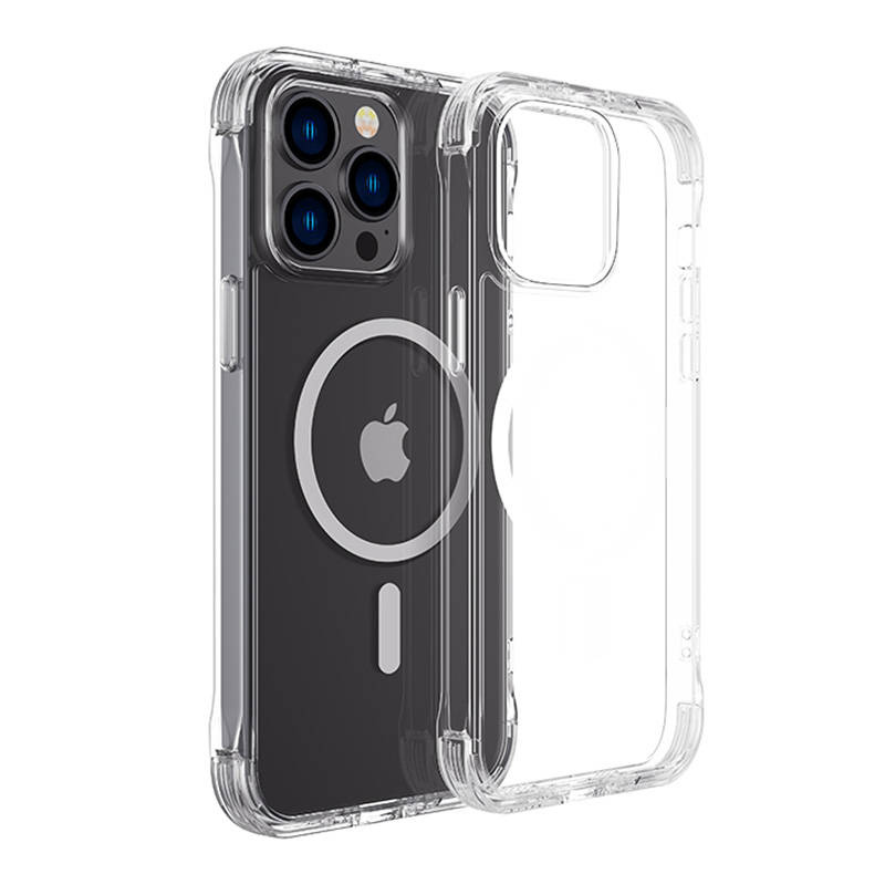 Mbulesë magnetike Joyroom Magnetic Defender për iPhone 14, me stand, transparente