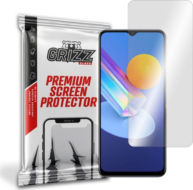 Xham mbrojtës hibrid GrizzGlass për Vivo Y52 5G, transparencë e lartë, ndjeshmëri e lartë në prekje