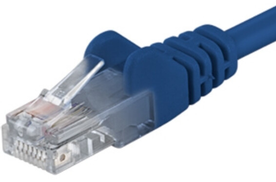 Kabllo PremiumCord UTP RJ45-RJ45, 0.25m, e kaltër