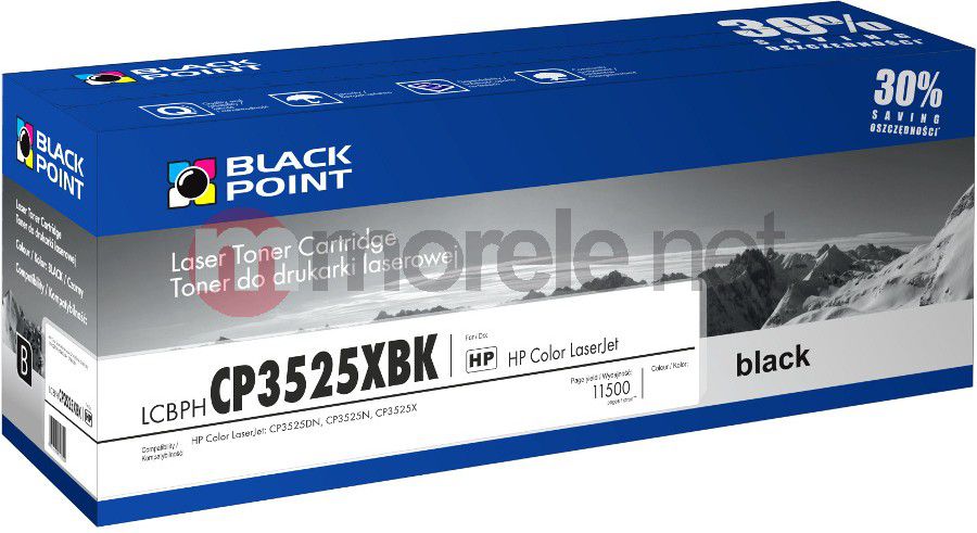 Toner zëvendësues Black Point LCBPHCP3525XBK për HP 504X, i zi