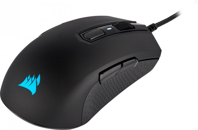 Гејмерски глушец Corsair M55 RGB PRO, 12400 DPI, USB, црн