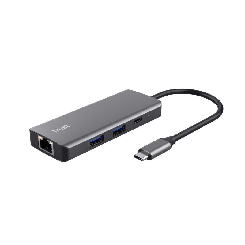 Dock USB C Trust Multi port 24968, HDMI 4K, Power Delivery 100W, gri