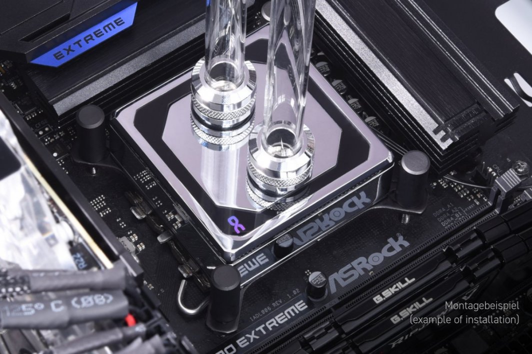 Bllok uji Alphacool 13083, bakër dhe bronz, RGB 5 V, krom