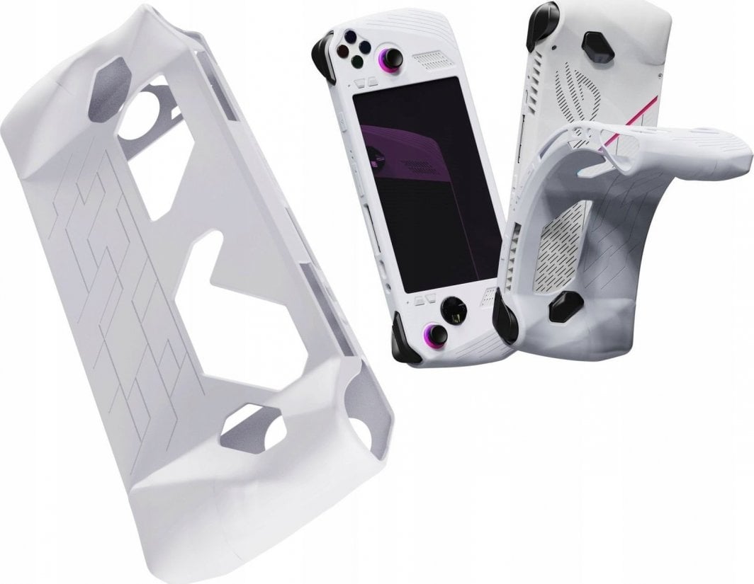 Mbrojtëse silikoni JYS JYS-RA006 për Asus ROG Ally, pouch sleeve, e bardhë