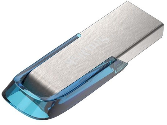 USB SanDisk Ultra Flair - 64GB, e kaltër/hirtë