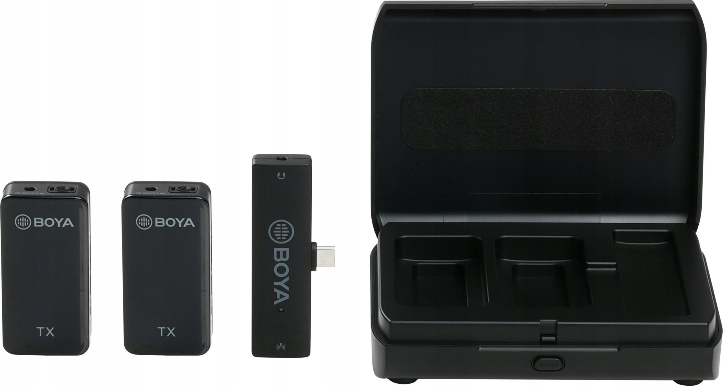 Mikrofon wireless BOYA BY-XM6-K6, sistem 2 kanale, USB C, i zi