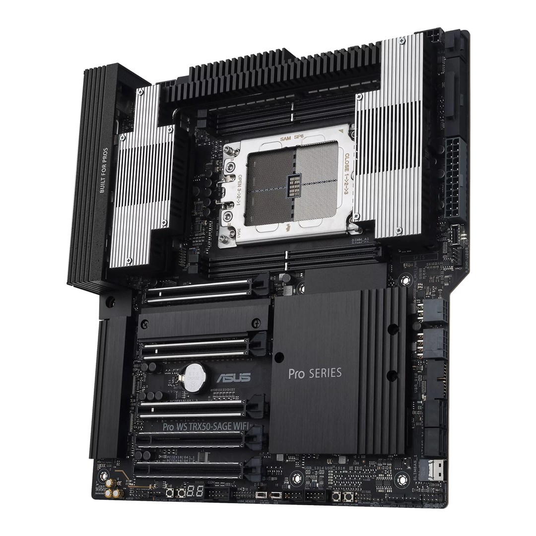 Pllakë amë Asus PRO WS TRX50-SAGE WIFI, DDR5, WiFi 7, e zezë