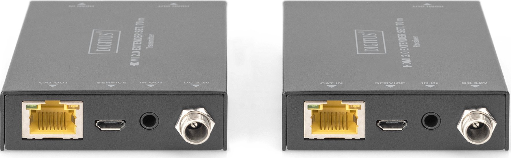 Set zgjatues HDMI Digitus 2.0, 70m, 4K 60Hz, gri