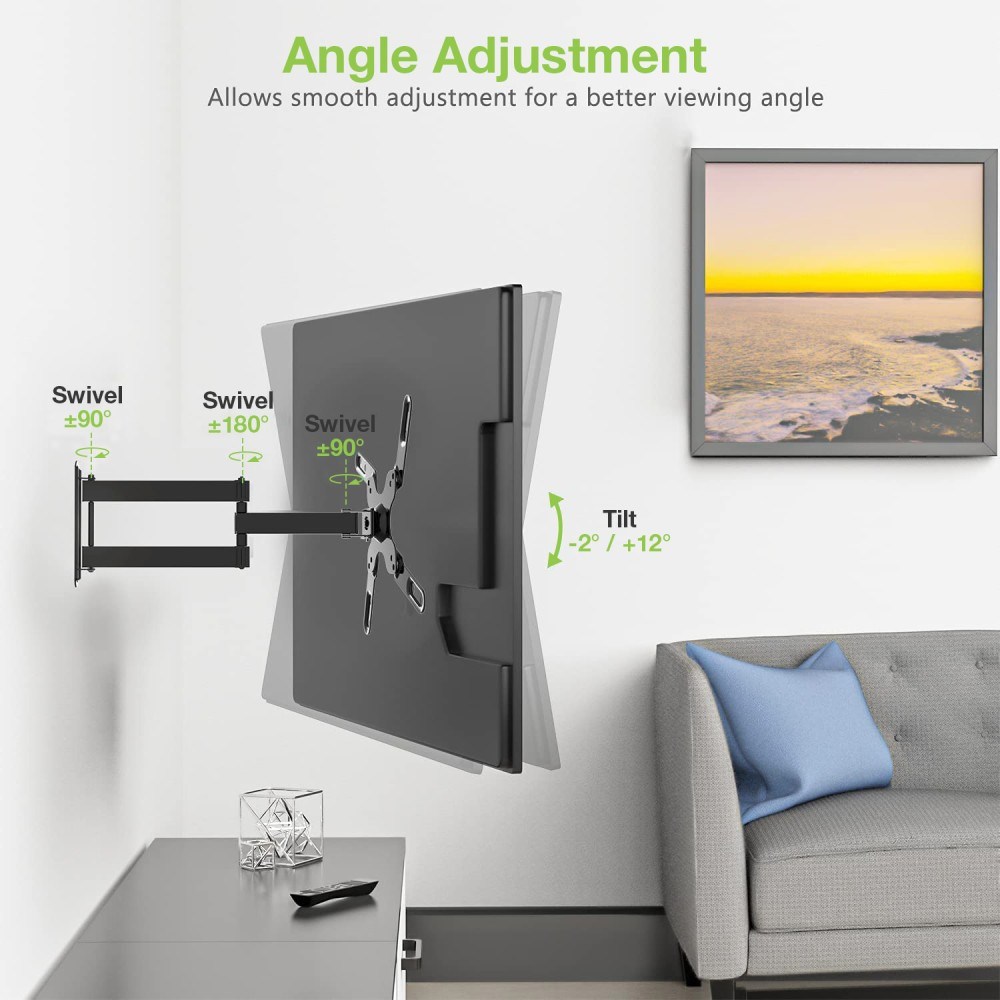 Mbajtëse muri për TV Techly, 23"-55", e zezë