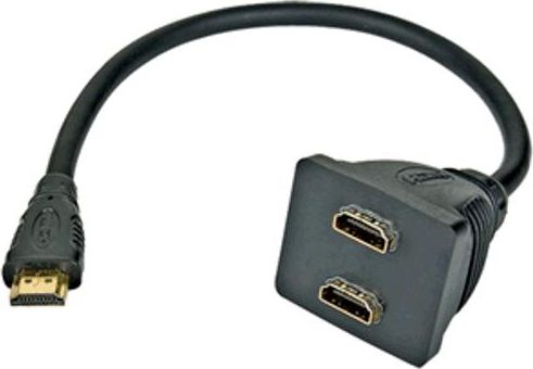 Përshtatës PremiumCord HDMI HDMI x2, 0.3m, i zi
