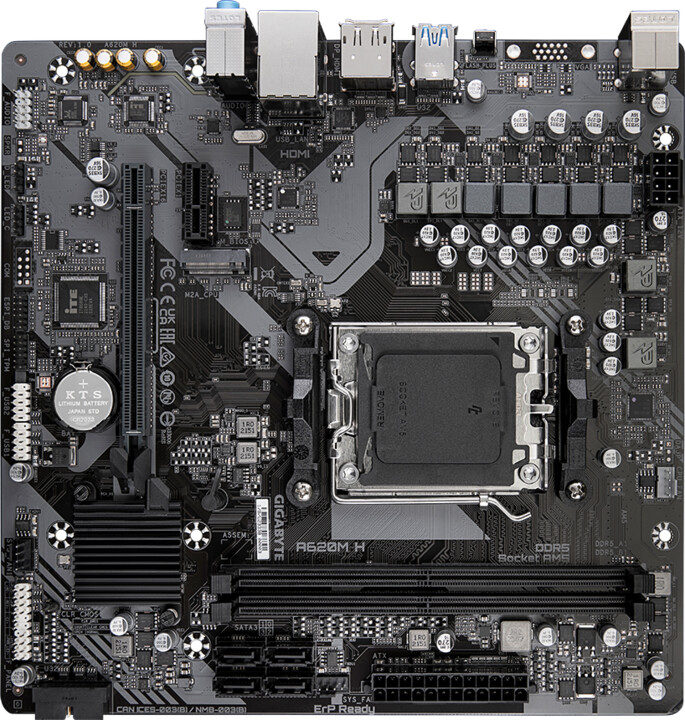 Pllakë amë GIGABYTE A620M H, AM5, mATX